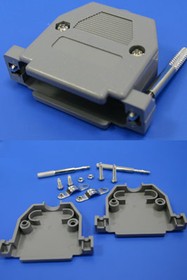 DPT-25C-G, Корпус разъема 25 контактов с удлиненными винтами, серый