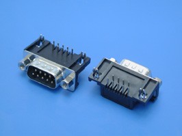 DRB-9MB, Разъем 9 контактов, вилка на плату, прямой угол 9.4мм