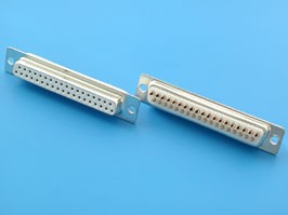 DB-37F, Разъем 37 контактов, гнездо на кабель, пайка