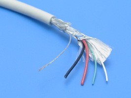 USB-4C, Кабель USB 4 провода, бухта 50 м, серый