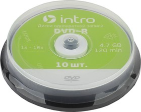 Intro DVD-R INTRO 16X 4,7GB Cakebox 10