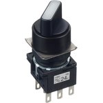 LB1F-2T64W, Illuminated Selector Switch, Poles %3D 2, Positions %3D 2, 90°, Panel Mount