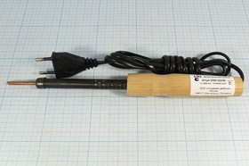 Паяльник, напряжение220 В, мощность 18 Вт, нагреватель нихромовый, марка ЭПЦН18-220, исполнение деревянная ручка