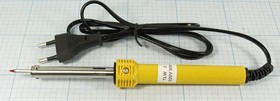 Паяльник, напряжение 220 В, мощность 60 Вт, нагреватель нихромовый, марка TLW2-60, исполнение пластмассовая ручка