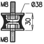 21822, Подушка DAF 85,95,105CF,XF глушителя DINEX