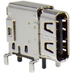 KUSBX-SL2-CS1N24-B-TR, USB Connectors Upright USB 3.2 Gen 2 TypeC 24 Pins