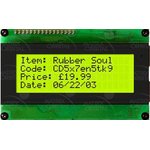 LCD2041, Character LCD with Serial Interface - 20x4 Black Text on Yellow-Green ...