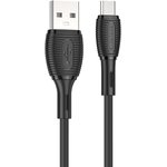 USB кабель BOROFONE BX86 Advantage MicroUSB, 1м, 2.4A, силикон (черный)