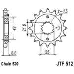 JTF512.16, Звездочка цепи