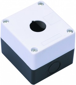 Фото 1/2 Пост кнопочный 1-м КП-101 d22мм с кабел. вводом для устройств сигнализации и управления пластик. бел. DEKraft 25501DEK