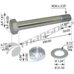 300.030, Болт ROR SAF рессоры в сборе с гайкой и шайбой (M30x3.5x200мм) MANSONS