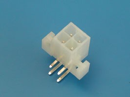 MF-4MRB, Разъем питания Mini-Fit 4 контакта, вилка на плату, прямой угол, под винты, шаг 4,2мм