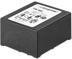 FN 405-3/02, Power Line Filter Single Phase 0Hz to 400Hz 3A 250VAC PC Pins Thru-Hole