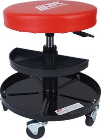 Передвижное сиденье на колёсиках с пневмомеханическим приводом (груз-ть до 120 кг, круглое) JTC