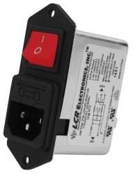 084M.00301.00-RSI, AC Power Entry Modules 3A Medical Filter Red Illum Switch
