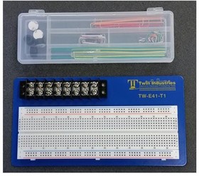 Фото 1/2 TW-E41-T1, PCBs & Breadboards Solderless Breadboard 2" x 6.5"; 1 terminal strip with 630 tie points and 2 distribution strips with 100 tie p
