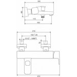 Смеситель для ванны TD F 022.20/150 черный X070152