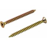 Саморез универсальный 3.5x16 желтый, потайная голова, цинк, кop. 200 шт. 354016020017