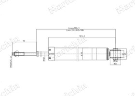 NAN-1168, Амортизатор газомасляный задний