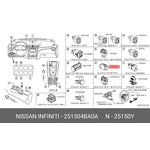 251504BA0A, кнопка запуска двигателя\Nissan X-Trail T32 2014-