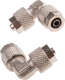 Фото 1/2 1130 Series Elbow Tube-toTube Adaptor, Push In 6 mm to Push In 6 mm, Tube-to-Tube Connection Style