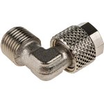 1100 Series Elbow Threaded Adaptor, R 1/8 Male to Push In 6 mm ...