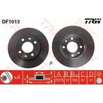 DF1013, Диск тормозной передн RENAULT: 11 83-88, 11 фургон 83-88, 19 I 88-92 ...