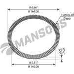 900.451, Кольцо АБС VOLVO FH12,13,16 MANSONS