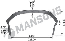 900.030, Пружина VOLVO колодок задних стяжная MANSONS