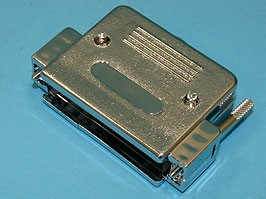 DNT-50C, Корпус разъема 50 контактов с удлиненными винтами, металлизированный