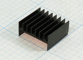 Охладитель (радиатор охлаждения) 30x 32x 16, тип H06, аллюминий, HS107-30, черный