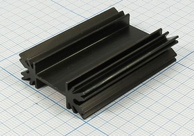 Охладитель (радиатор охлаждения) 50x 34x 12, тип D01, аллюминий, BLA024-50, черный