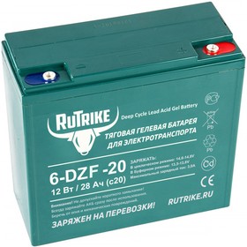 Тяговый гелевый аккумулятор RuTrike 6-DZF-20 (12V20A/H C2)