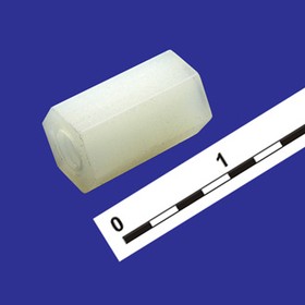 Стойка для печатных плат, длина 10 мм, резьба М3, S5, пластик, проходная, марка HTP-310