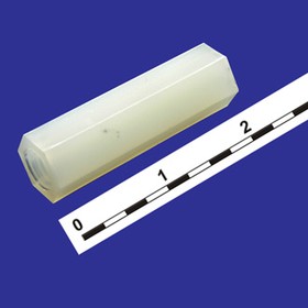 Стойка для печатных плат, длина 20 мм, резьба М3, S5, пластик, проходная, марка HTP-320