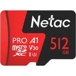 Флеш карта microSDXC 512GB Netac NT02P500PRO-512G-R P500 Extreme Pro + adapter