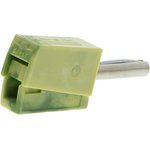 215-911, Green/Yellow Male Banana Plug, 4 mm Connector, Cage Clamp Termination ...