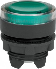 Фото 1/3 КЭАЗ Головка кнопки OptiSignal D22 A5-PL-3 с подсветкой зеленая пластик ZB5AW333