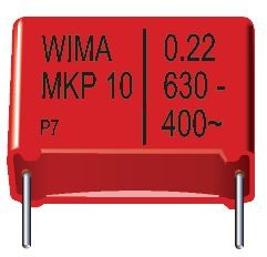MKP film capacitor, 100 nF, ±10 %, 2 kV (DC), PP, 27.5 mm, MKP1U031006D00KSSD