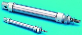 Фото 1/2 Pneumatic Piston Rod Cylinder - 16mm Bore, 50mm Stroke, ISO 6432 Series, Single Acting