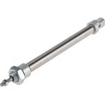 Pneumatic Piston Rod Cylinder - 10mm Bore, 80mm Stroke, ISO 6432 Series ...