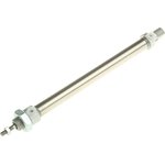 Pneumatic Piston Rod Cylinder - 10mm Bore, 100mm Stroke, ISO 6432 Series ...