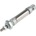 Pneumatic Piston Rod Cylinder - 16mm Bore, 15mm Stroke, ISO 6432 Series ...