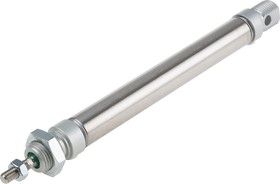 Фото 1/2 Pneumatic Piston Rod Cylinder - 16mm Bore, 100mm Stroke, ISO 6432 Series, Double Acting