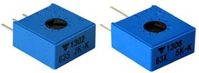 M63P501KB40, Trimmer Resistors - Through Hole 3/8"SQ 500ohms 10% Single Turn Cermet