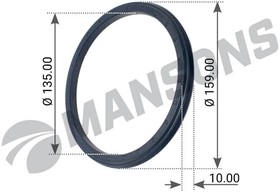 Фото 1/2 GR131, Сальник BPW ступицы (135x156.7x8мм) MANSONS