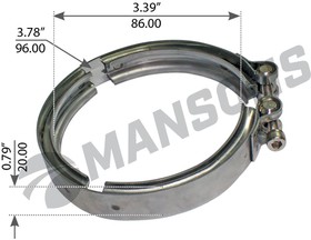 Фото 1/2 100.665, Хомут SCANIA 4 series патрубка интеркулера MANSONS