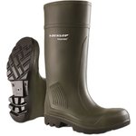 C462933.39, Purofort Green Steel Toe Women Safety Wellingtons, UK 6