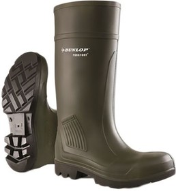 C462933.44, Purofort Green Steel Toe Men Safety Wellingtons, UK 10