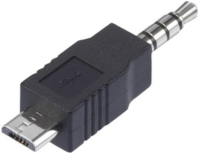 CLB-JL-8149, Переходник разъема, USB Micro, 4 вывод(-ов), Штекер, Стерео - 3.5мм, 4 вывод(-ов), Штекер